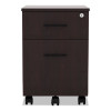 Alera Valencia Series Mobile Pedestal, Left Or Right, 2-Drawers: Box/File, Legal/Letter, Mahogany, 15.88" X 19.13" X 22.88"