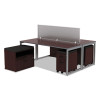 Alera Valencia Series Mobile Pedestal, Left Or Right, 2-Drawers: Box/File, Legal/Letter, Mahogany, 15.88" X 19.13" X 22.88"