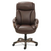 Alera Veon Series Executive High-Back Bonded Leather Chair, Supports Up To 275 Lb, Brown Seat/Back, Bronze Base