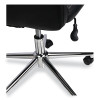 Leather Task Chair, Supports Up To 275 Lb, 18.19" To 21.93" Seat Height, Black Seat, Black Back