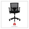 Mesh Back Fabric Task Chair, Supports Up To 275 Lb, 17.32" To 21.1" Seat Height, Black Seat, Black Back