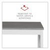 L-Shaped Farmhouse Desk, 58.27" x 58.27" x 29.53", Gray/White