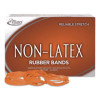 Non-Latex Rubber Bands, Size 54 (Assorted), 0.04" Gauge, Orange, 1 Lb Box, Band-Count Varies