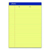 Perforated Writing Pads, Wide/Legal Rule, (50) Canary Yellow 8.5 x 11 Sheets, Dozen
