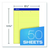 Perforated Writing Pads, Wide/Legal Rule, (50) Canary Yellow 8.5 x 11 Sheets, Dozen