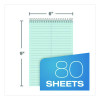 Steno Pads, Gregg Rule, Blue Cover, 80 Green-Tint 6 X 9 Sheets