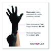Microflex Midknight Powder-Free Nitrile Gloves, 2X-Large, 4.7 Mil (Palm), 5.9 Mil (Fingers), 9.6" Long, Black, 100/Box