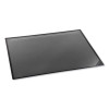 Desk Pad With Transparent Frost Lift-Top Overlay, Antimicrobial Product Protection, 24" x 19", Black
