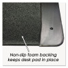 Executive Desk Pad With Antimicrobial Protection, Leather-Like Side Panels, 36" x 20", Black