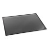 Desk Pad With Transparent Frost Lift-Top Overlay, Antimicrobial Product Protection, 22" x 17", Black