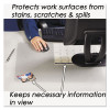 Krystalview Desk Pad With Antimicrobial Protection, Glossy Finish, 22" x 17", Clear