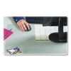 Krystalview Desk Pad With Antimicrobial Protection, 17" x 12", Frosted Finish, Clear