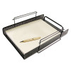 Urban Collection Punched Metal Letter Tray, 1 Section, Letter Size Files, 10" X 13.75" X 3.5", Black