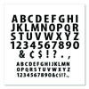 Poster And Bulletin Board Vinyl Letters And Numbers, 1" Tall Letters, 2" Tall Numbers, Black Characters, 250/Pack