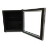 1.6 Cu. Ft. Refrigerator/Beverage Cooler, 18.25 X 17.25 X 20, Black/Platinum Trim Glass Door