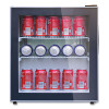 1.6 Cu. Ft. Refrigerator/Beverage Cooler, 18.25 X 17.25 X 20, Black/Platinum Trim Glass Door