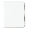 Preprinted Legal Exhibit Side Tab Index Dividers, Avery Style, 25-Tab, 51 To 75, 11 X 8.5, White, 1 Set, (1332)