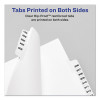 Preprinted Legal Exhibit Side Tab Index Dividers, Avery Style, 25-Tab, 76 To 100, 11 X 8.5, White, 1 Set, (1333)