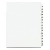 Preprinted Legal Exhibit Side Tab Index Dividers, Avery Style, 25-Tab, 101 To 125, 11 X 8.5, White, 1 Set, (1334)