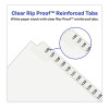 Preprinted Legal Exhibit Side Tab Index Dividers, Avery Style, 25-Tab, 151 To 175, 11 X 8.5, White, 1 Set, (1336)