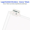 Preprinted Legal Exhibit Side Tab Index Dividers, Avery Style, 26-Tab, G, 11 x 8.5, White, 25/Set, (1407)