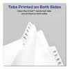 Preprinted Legal Exhibit Side Tab Index Dividers, Allstate Style, 26-Tab, A To Z, 11 X 8.5, White, 1 Set, (1700)