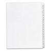 Preprinted Legal Exhibit Side Tab Index Dividers, Allstate Style, 25-Tab, 51 To 75, 11 X 8.5, White, 1 Set, (1703)