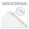 Preprinted Legal Exhibit Side Tab Index Dividers, Allstate Style, 25-Tab, 101 To 125, 11 X 8.5, White, 1 Set, (1705)