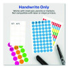 Handwrite Only Self-Adhesive Removable Round Color-Coding Labels, 0.5" Dia, Neon Orange, 60/Sheet, 14 Sheets/Pack, (5062)
