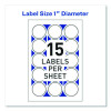 Printable Mailing Seals, 1" Dia, Clear, 15/Sheet, 32 Sheets/Pack, (5248)