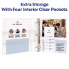 Heavy-Duty Non Stick View Binder With Durahinge And Slant Rings, 3 Rings, 1" Capacity, 11 X 8.5, White, (5304)