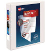 Heavy-Duty Non Stick View Binder With Durahinge And Slant Rings, 3 Rings, 1.5" Capacity, 11 X 8.5, White, (5404)