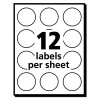 Removable Multi-Use Labels, Inkjet/Laser Printers, 1" Dia, White, 12/Sheet, 50 Sheets/Pack, (5410)