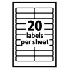 Removable Multi-Use Labels, Inkjet/Laser Printers, 0.5 X 1.75, White, 20/Sheet, 42 Sheets/Pack, (5422)