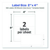 Removable Multi-Use Labels, Inkjet/Laser Printers, 2 X 4, White, 2/Sheet, 50 Sheets/Pack, (5444)