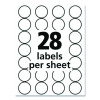 Handwrite Only Self-Adhesive Removable Round Color-Coding Labels, 0.75" Dia, Black, 28/Sheet, 36 Sheets/Pack, (5459)