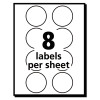 Printable Self-Adhesive Removable Color-Coding Labels, 1.25" Dia, Neon Red, 8/Sheet, 50 Sheets/Pack, (5497)