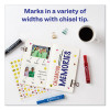 Marks A Lot Regular Desk-Style Permanent Marker, Broad Chisel Tip, Assorted Colors, 4/Set (7905)