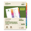 Customizable Table Of Contents Ready Index Dividers With Multicolor Tabs, 10-Tab, 1 To 10, 11 X 8.5, White, 3 Sets