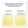 Insertable Big Tab Dividers, 5-Tab, Double-Sided Gold Edge Reinforcing, 11 x 8.5, Buff, Clear Tabs, 1 Set