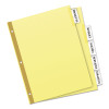Insertable Big Tab Dividers, 5-Tab, Double-Sided Gold Edge Reinforcing, 11 x 8.5, Buff, Clear Tabs, 1 Set