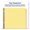 Insertable Big Tab Dividers, 5-Tab, Double-Sided Gold Edge Reinforcing, 11 x 8.5, Buff, Clear Tabs, 1 Set