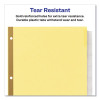 Insertable Big Tab Dividers, 8-Tab, Double-Sided Gold Edge Reinforcing, 11" x 8.5", Buff, Clear Tabs, 1 Set