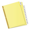 Insertable Big Tab Dividers, 8-Tab, Double-Sided Gold Edge Reinforcing, 11" x 8.5", Buff, Clear Tabs, 1 Set