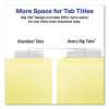 Insertable Big Tab Dividers, 8-Tab, Double-Sided Gold Edge Reinforcing, 11" x 8.5", Buff, Clear Tabs, 1 Set