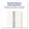 Customizable Toc Ready Index Black And White Dividers, 12-Tab, Jan. To Dec., 11 x 8.5, 1 Set