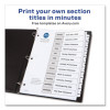 Customizable Toc Ready Index Black And White Dividers, 12-Tab, Jan. To Dec., 11 x 8.5, 1 Set
