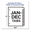 Customizable Toc Ready Index Multicolor Tab Dividers, 12-Tab, Jan. To Dec., 11 x 8.5, White, Traditional Color Tabs, 1 Set