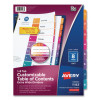 Customizable Toc Ready Index Multicolor Tab Dividers, Extra Wide Tabs, 8-Tab, 1 To 8, 11 x 9.25, White, 1 Set