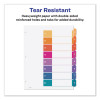 Customizable Toc Ready Index Multicolor Tab Dividers, 8-Tab, 1 To 8, 11 x 8.5, White, Traditional Color Tabs, 6 Sets